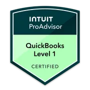 QuickBooks Online Certification Level 1 badge